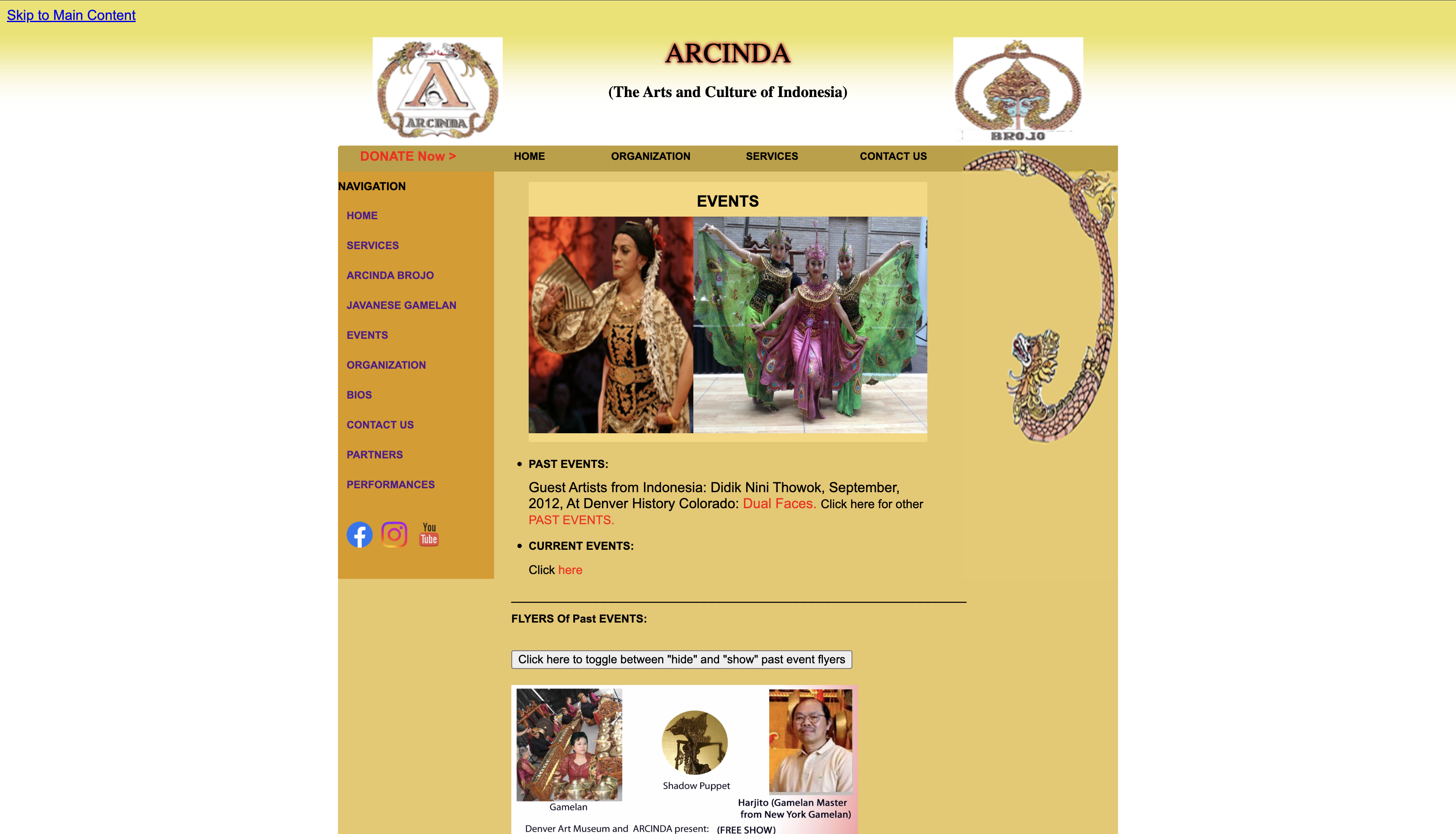 og arcinda events page