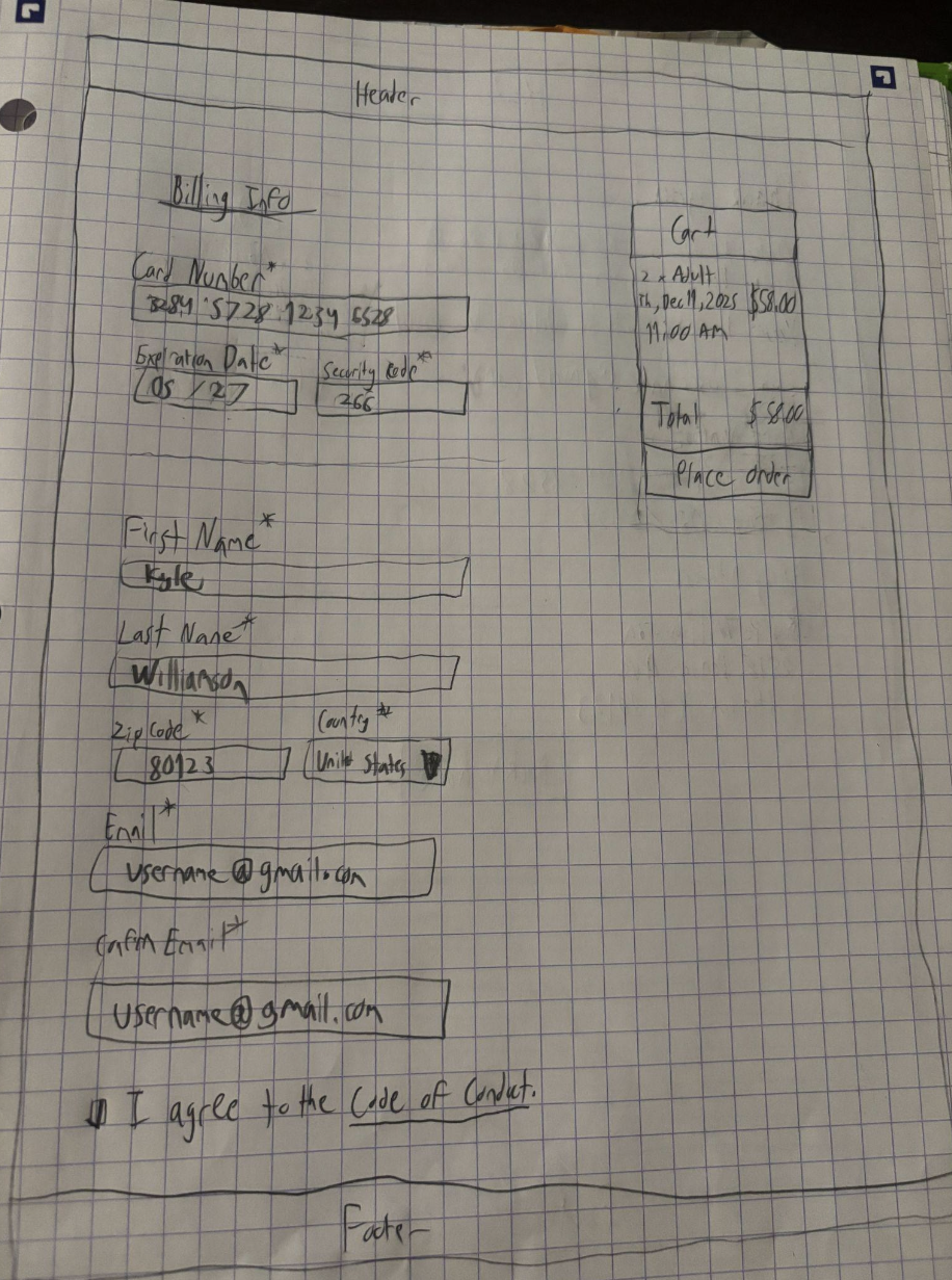 lowfid billing page